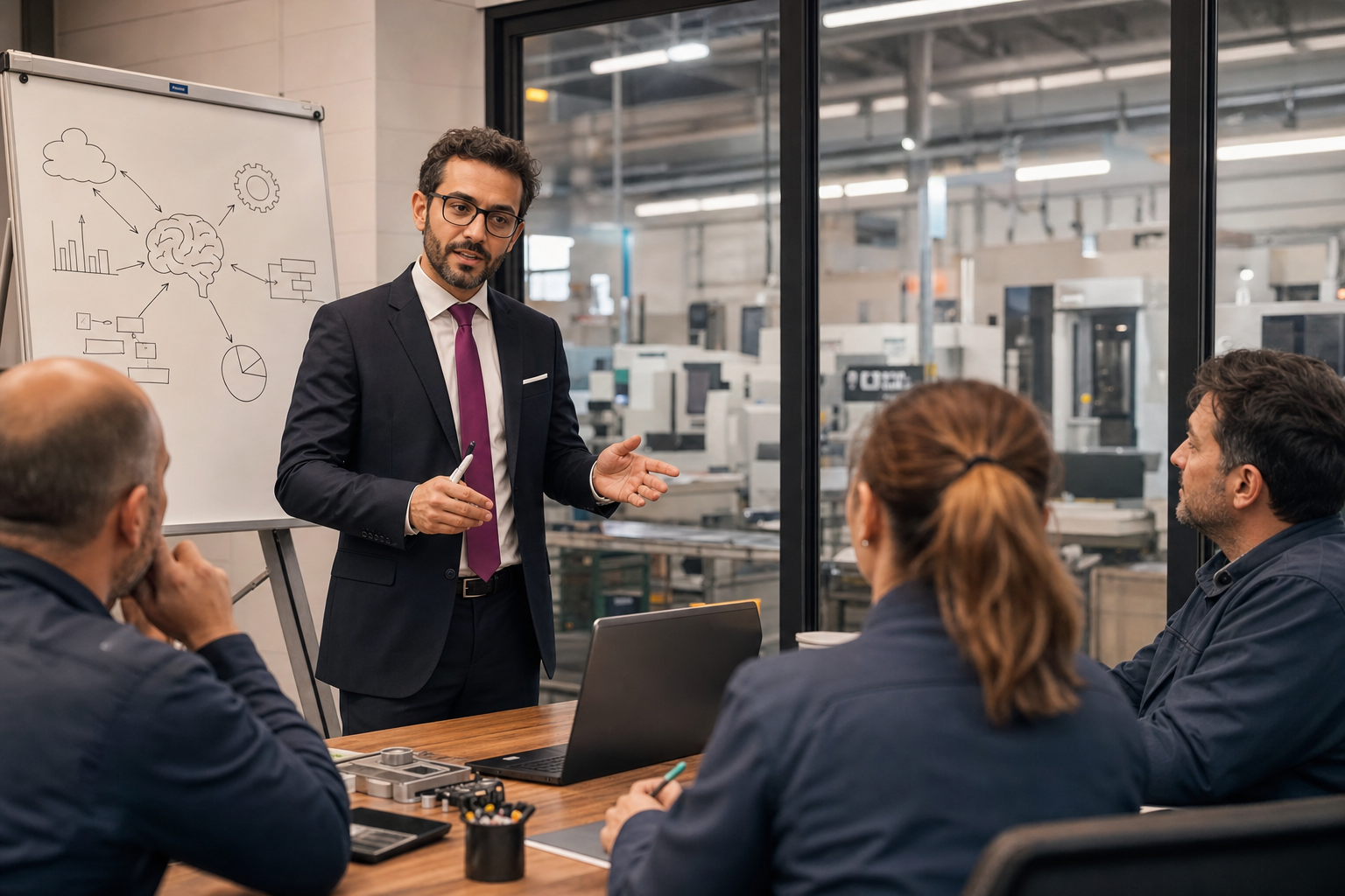 Sessione di consulenza in azienda manifatturiera